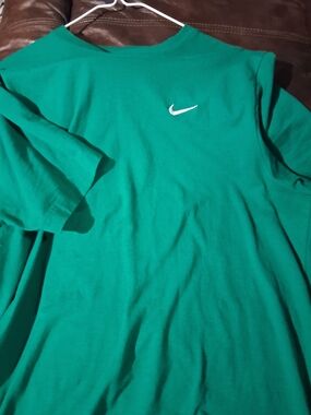Nike Green Tee with White Swoosh